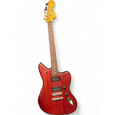 Used Fender JAGUAR Maroon Solid Body Electric Guitar