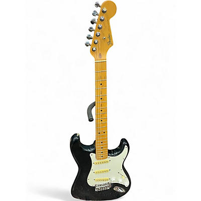 Used Fender JAPANESE STRATOCASTER Black Solid Body Electric Guitar