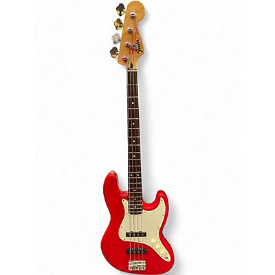 Used Fender JAZZ BASS Trans Crimson Red Electric Bass Guitar