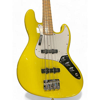 Used Fender JAZZ BASS Yellow Electric Bass Guitar