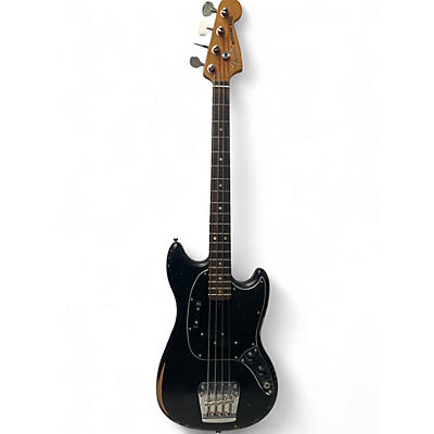 Used Fender JMJ Road Worn Mustang Bass Black Electric Bass Guitar