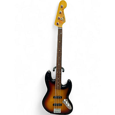 Used Fender Jaco Pastorius Signature Fretless Jazz Bass 3 Tone Sunburst Electric Bass Guitar