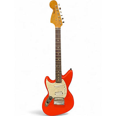 Used Fender Jagstang Left Handed Fiesta Red Electric Guitar