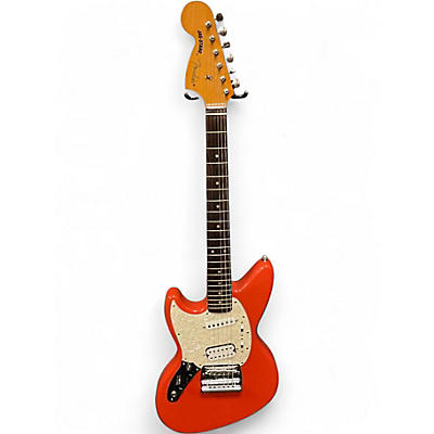 Used Fender Jagstang Left Handed Fiesta Red Electric Guitar