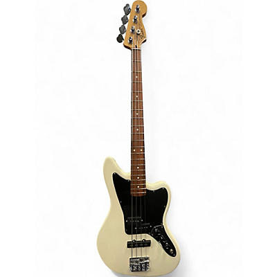 Used Fender Jaguar Bass Pearl White Electric Bass Guitar