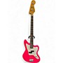 Used Fender Jaguar Pink Solid Body Electric Guitar Pink