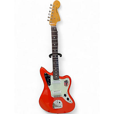 Used Fender Jaguar fiesta red Solid Body Electric Guitar