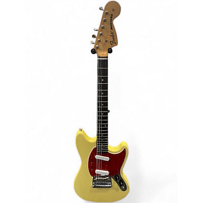 Used Fender Japanese Mustang Yellow Solid Body Electric Guitar