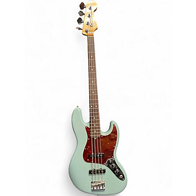 Used Fender  Jazz 4 string Bass Green Electric Bass Guitar