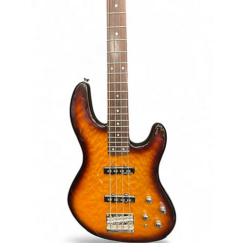 Used Fender Jazz Bass Deluxe 24 QMT Quilted Maple Sunburst Electric Bass Guitar Quilted Maple Sunburst
