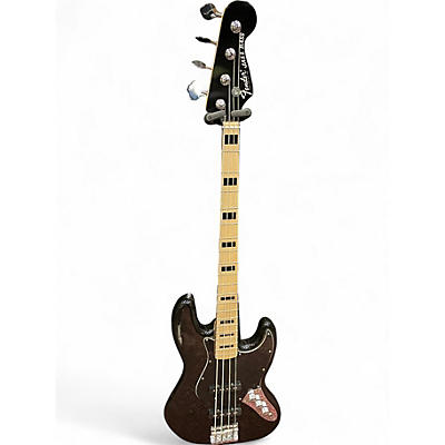 Used Fender Jazz Bass w/ aftermarket neck Black Electric Bass Guitar