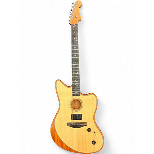 Used Fender Jazzmaster Acoustisonic Natural Hollow Body Electric Guitar Natural