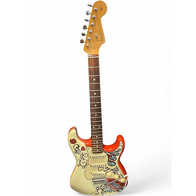 Used Fender Jimi Hendrix Monterey Stratocaster 2 Color Sunburst Solid Body Electric Guitar