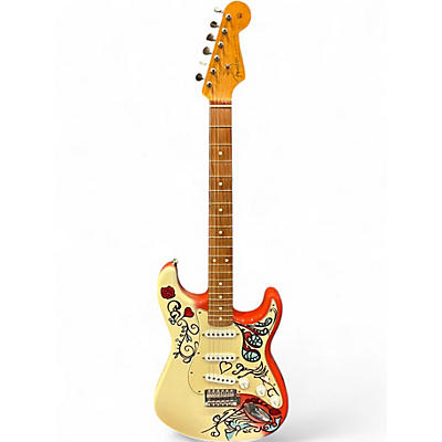 Used Fender Jimi Hendrix Monterey Stratocaster Olympic White Solid Body Electric Guitar