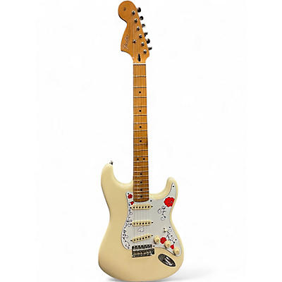 Used Fender Jimi Hendrix Stratocaster Olympic White Solid Body Electric Guitar