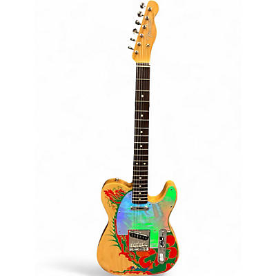 Used Fender Jimmy Page Dragon Art Telecaster Natural Solid Body Electric Guitar