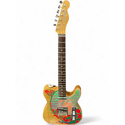 Used Fender Jimmy Page Dragon Art Telecaster Natural Solid Body Electric Guitar
