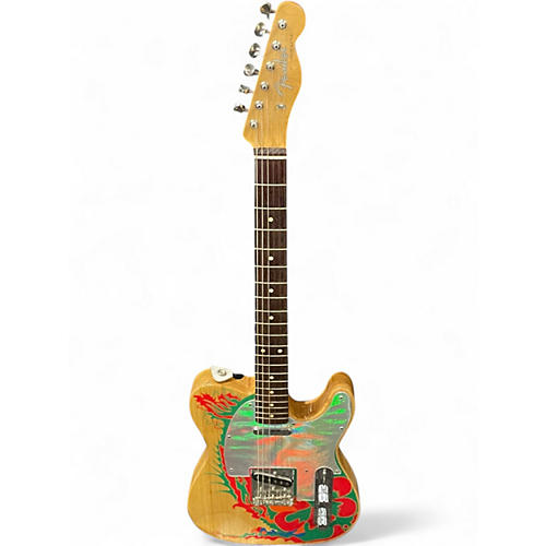 Used Fender Jimmy Page Dragon Art Telecaster Natural Solid Body Electric Guitar Natural