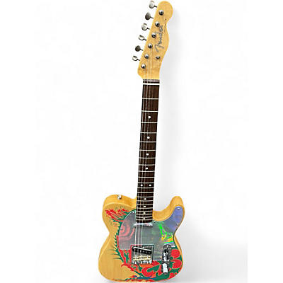 Used Fender Jimmy Page Dragon Art Telecaster Natural Solid Body Electric Guitar