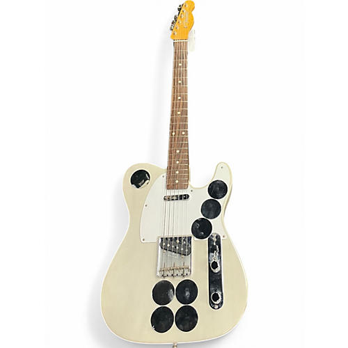 Used Fender Jimmy Page Mirror Telecaster White Solid Body Electric Guitar White