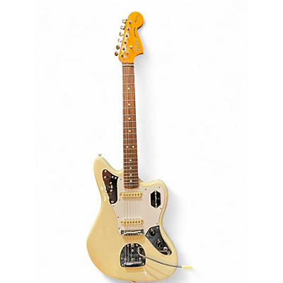 Used Fender Johnny Marr Signature Jaguar Olympic White Solid Body Electric Guitar