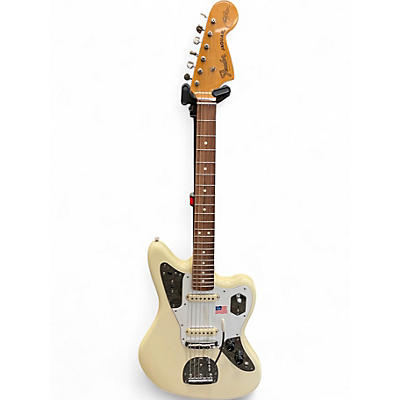 Used Fender Johnny Marr Signature Jaguar Olympic White Solid Body Electric Guitar