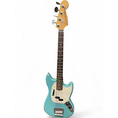 Used Fender Justin Meldal-Johnsen Road Worn Mustang FADED DAPHNE BLUE Electric Bass Guitar