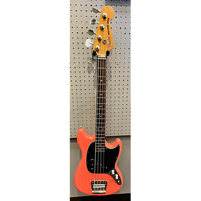 Fender Used Fender Justin Meldal-Johnsen Road Worn Mustang Worn Coral Red Electric Bass Guitar