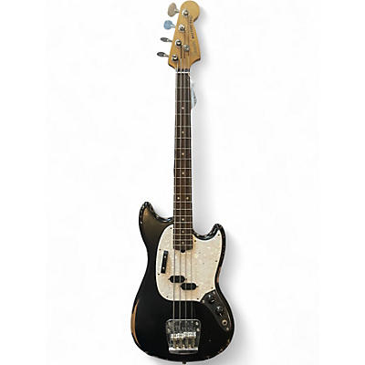 Used Fender Justin Meldal Road Worn Mustang Bass Black Electric Bass Guitar