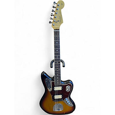 Used Fender KURT COBAIN ROAD WORN JAGUAR 3 Tone Sunburst Solid Body Electric Guitar