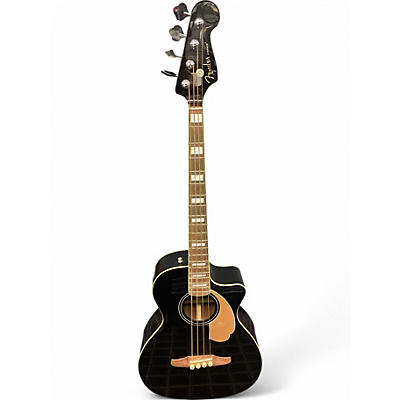 Used Fender Kingman 4-String Black and Gold Acoustic Bass Guitar