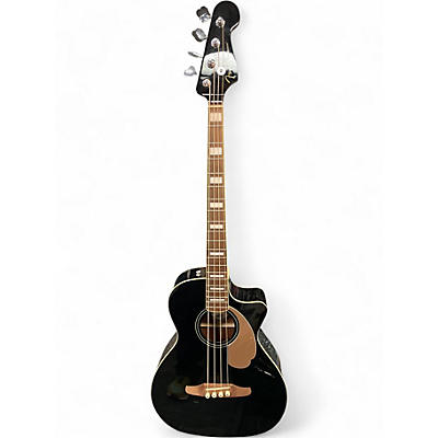 Used Fender Kingman 4-String Black and Gold Acoustic Bass Guitar