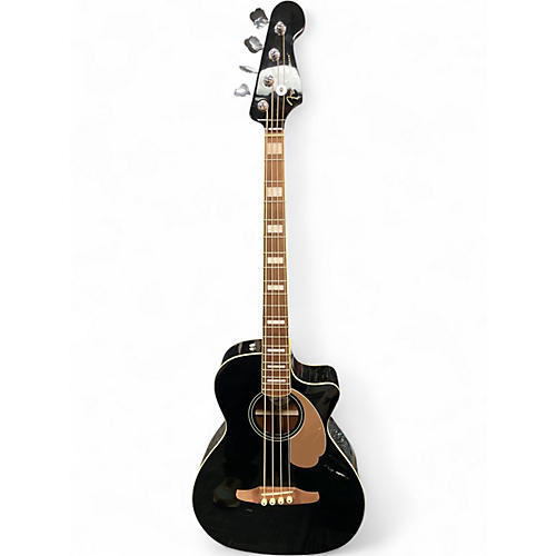 Used Fender Kingman 4-String Black and Gold Acoustic Bass Guitar Black and Gold