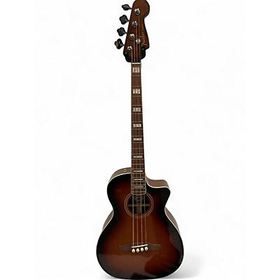 Used Fender Kingman Acoustic Electric Bass 2 Color Sunburst Acoustic Bass Guitar