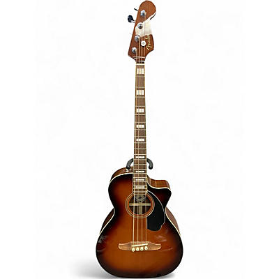 Used Fender Kingman Acoustic Electric Bass Antique Burst Acoustic Bass Guitar