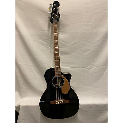 Fender Used Fender Kingman Acoustic Electric Bass Black Acoustic Bass Guitar