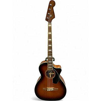 Used Fender Kingman Acoustic Electric Bass Sunburst Acoustic Bass Guitar
