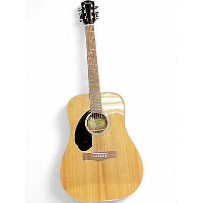 Used Fender LEFT HANDED CD60S Natural Acoustic Guitar