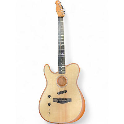 Used Fender LEFTY AMERICAN ACOUSTISONIC TELECASTER Natural Acoustic Electric Guitar