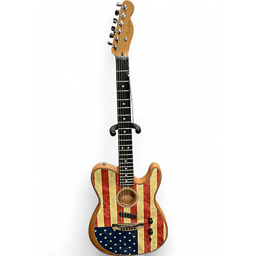 Fender Used Fender LTD Acoustasonic American Flag Acoustic Electric Guitar American Flag