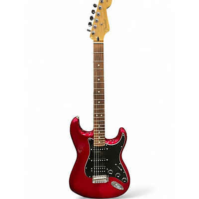 Used Fender LTD PLYR STRAT HSS Cherry Solid Body Electric Guitar