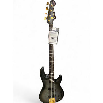 Used Fender LYTE PRECISION BASS BLACK FLAME Electric Bass Guitar