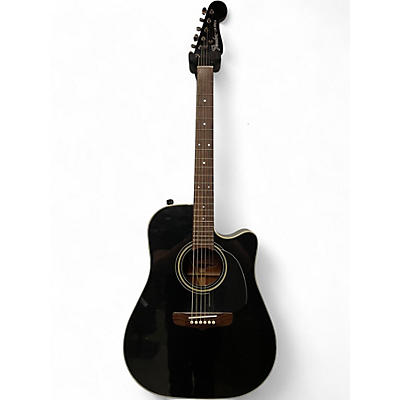 Used Fender LaBrea Dreadnought Black Acoustic Electric Guitar