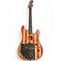 Used Fender Limited Edition American Acoustasonic Stratocaster FLAG PRINT Acoustic Electric Guitar FLAG PRINT