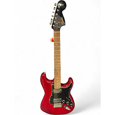 Used Fender Limited Edition Blacktop Mahagony Stratocaster Trans Red Solid Body Electric Guitar