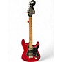 Used Fender Limited Edition Blacktop Mahagony Stratocaster Trans Red Solid Body Electric Guitar Trans Red