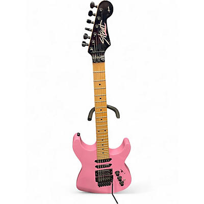 Used Fender Limited Edition HM Stratocaster Pink Solid Body Electric Guitar