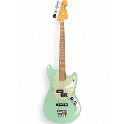 Used Fender Limited Edition Player Mustang Surf Green Electric Bass Guitar