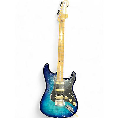 Fender Used Fender Limited Edition Player Stratocaster HSS Plus Top Blue Burst Solid Body Electric Guitar