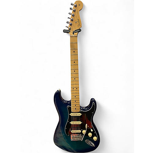 Used Fender Limited Edition Player Stratocaster HSS Plus Top Blue Burst Solid Body Electric Guitar Blue Burst
